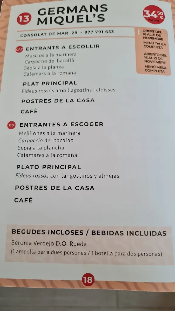 Menu_Germans Miquel’s_Cambrils_image_3
