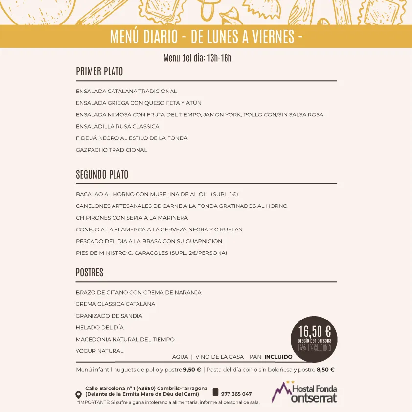 Menu_Restaurant Fonda Montserrat_Cambrils_image_2