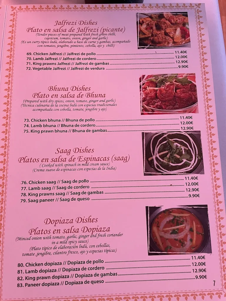Menu_Taste of India_Cambrils_image_1