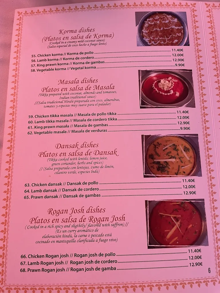 Menu_Taste of India_Cambrils_image_2