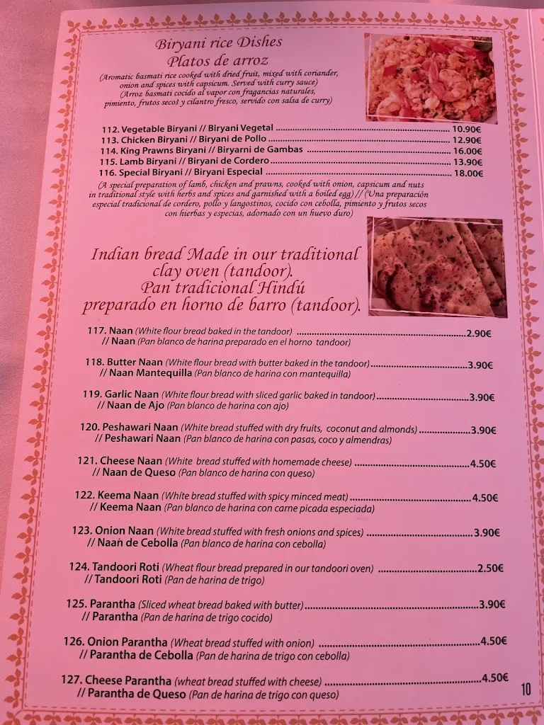 Menu_Taste of India_Cambrils_image_4