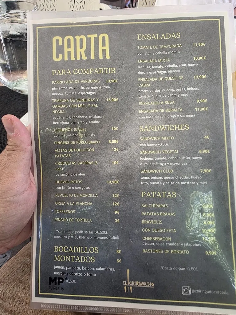 Menu_El Chiringuito de Cerceda_Cerceda_image_1