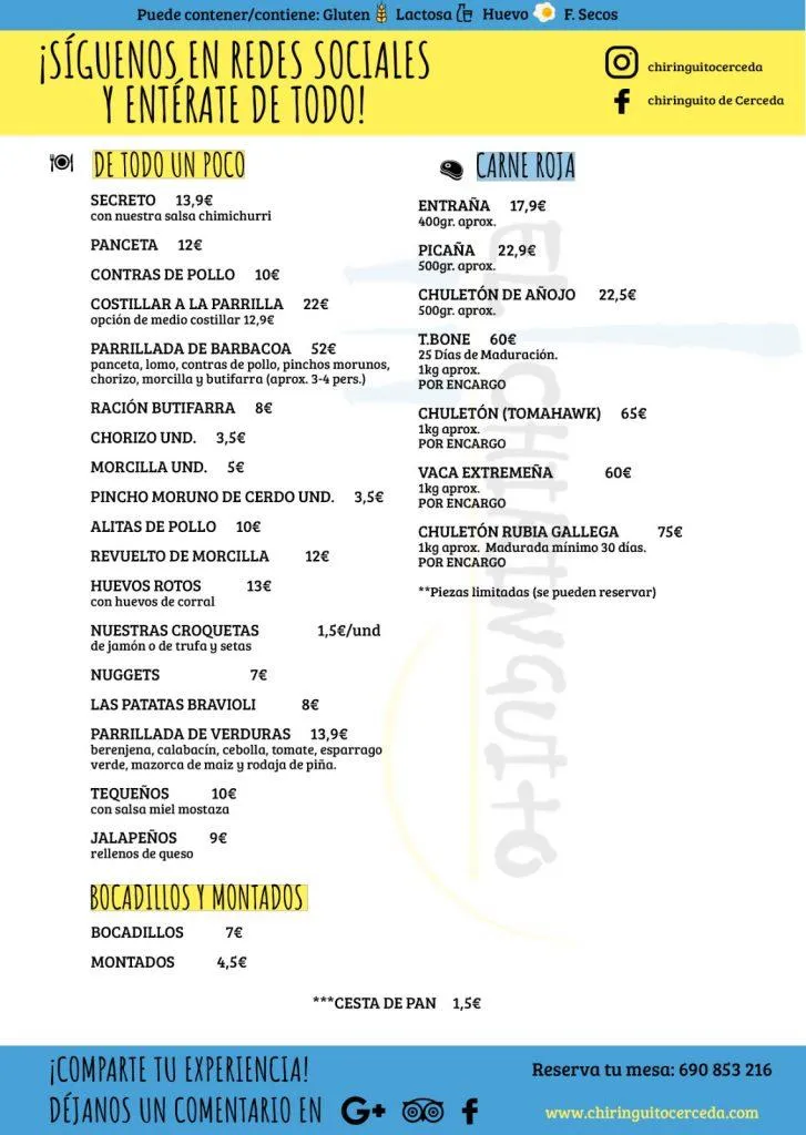 Menu_El Chiringuito de Cerceda_Cerceda_image_3