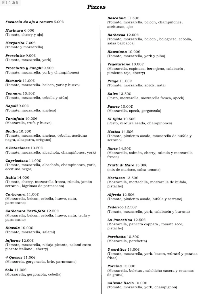 Menu_Ralph Puerto Cafe Lounge Restaurant_Ejido El_image_4