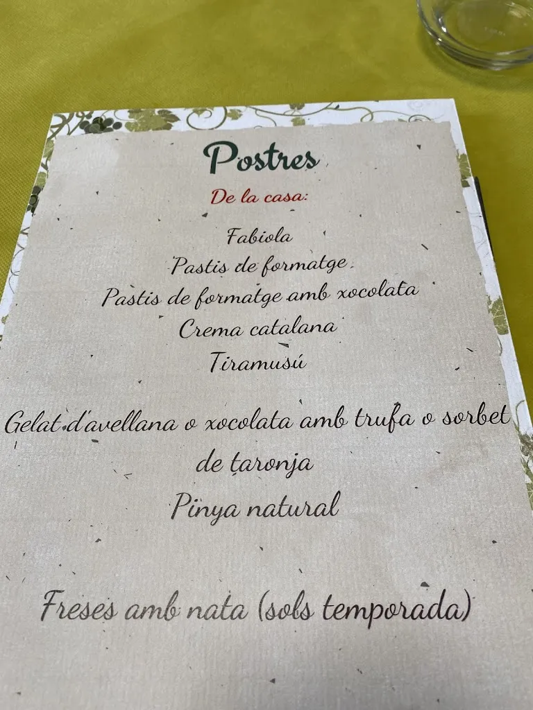 Menu_Bar Restaurant Casal_Corbera dEbre_image_1