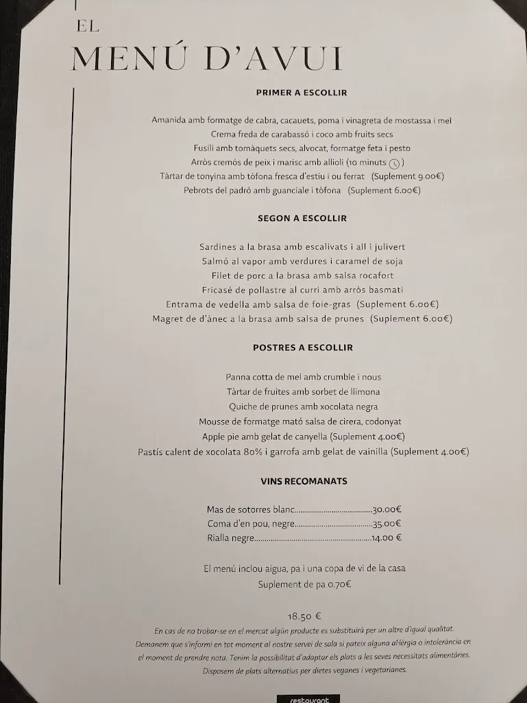 Menu_Restaurant Sibarites_Corbera dEbre_image_1