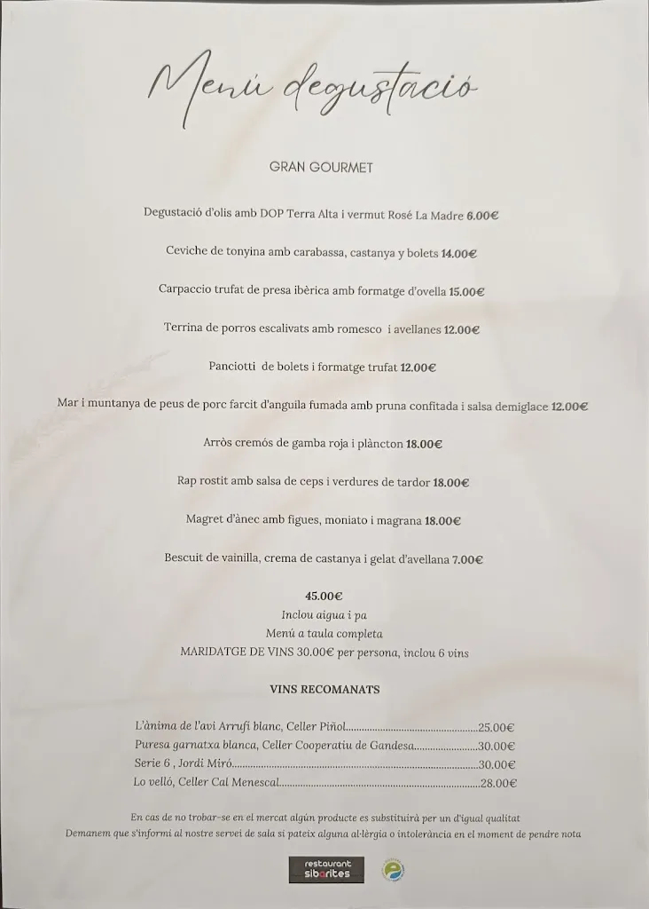 Menu_Restaurant Sibarites_Corbera dEbre_image_4