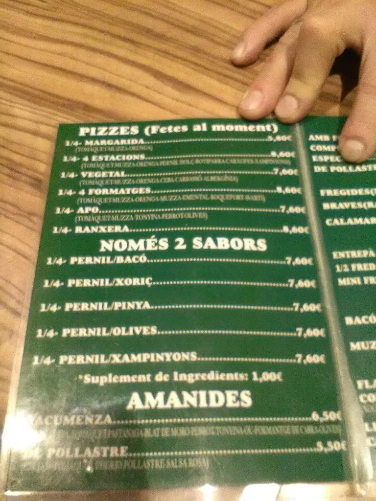 Menu_Bar Pizzeria La Ruta_Constantí_image_1