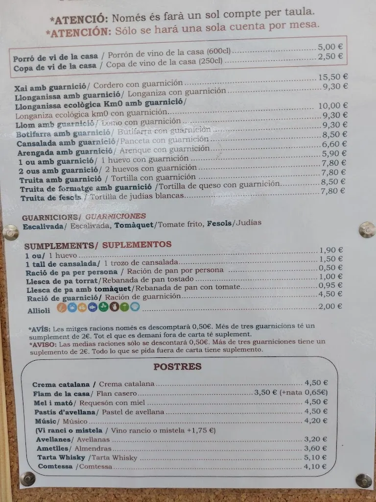 Menu_Restaurant Venta de Pubill_Cornudella de Montsant_immagine_3