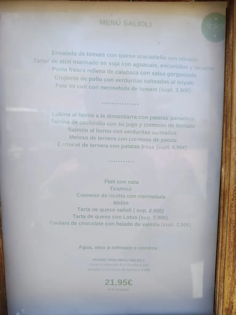 Menu_SALIOLI Restaurant_Creixell_image_2