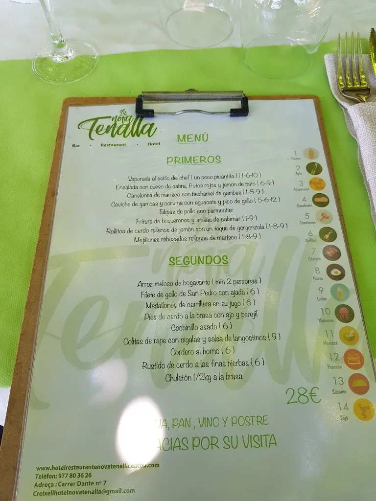 Menu_Hotel Restaurant La Nova Tenalla_Creixell_image_4