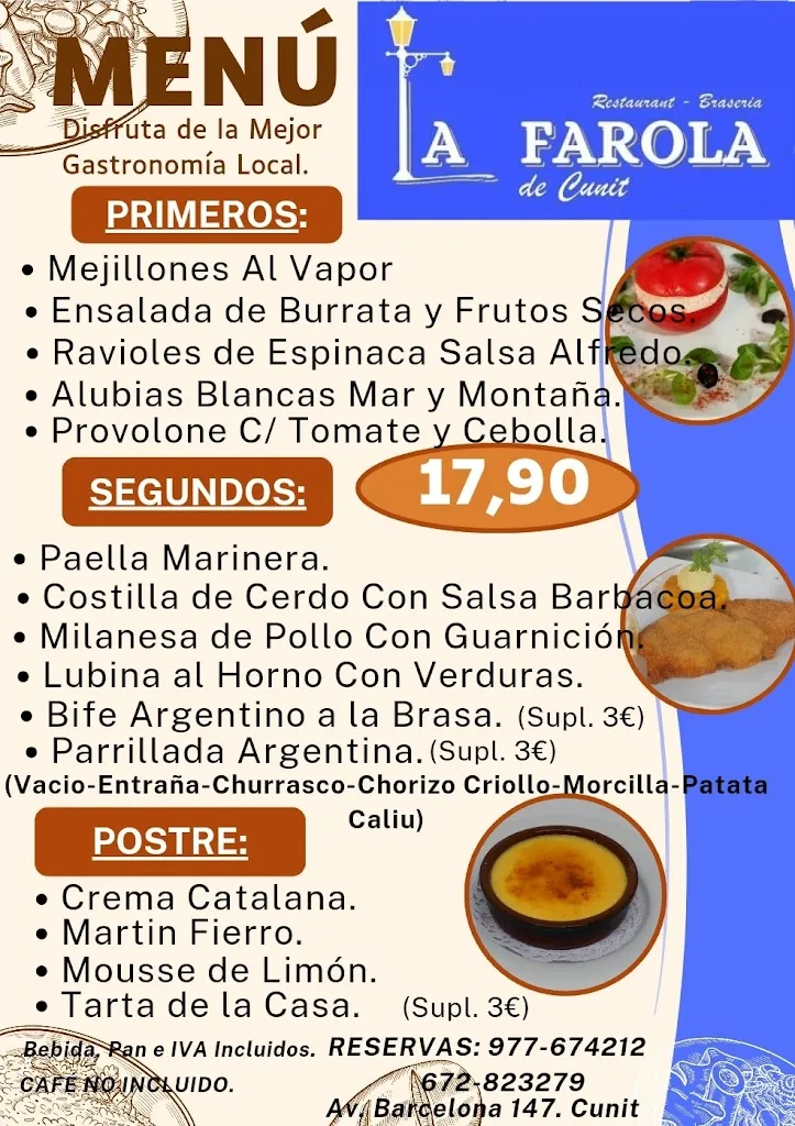 Menu_Parrilla Argentina La Farola De Cunit._Cunit_image_1