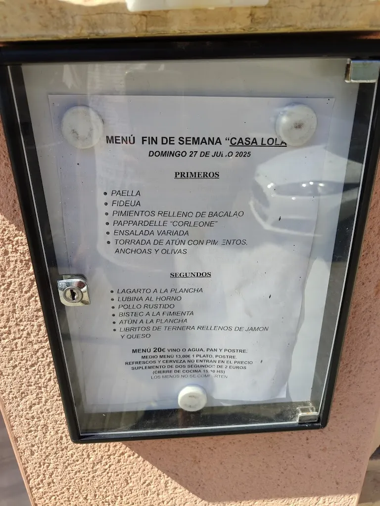 Menu_Bar Restaurant Casa Lola_Cunit_image_1