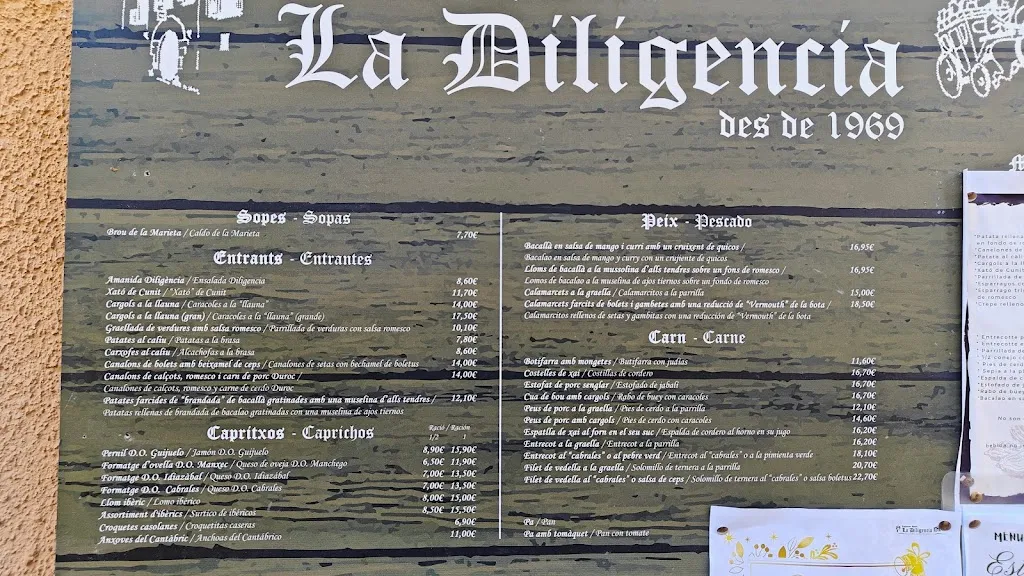 Menü_Hostal Restaurante La Diligencia_Cunit_Bild_3