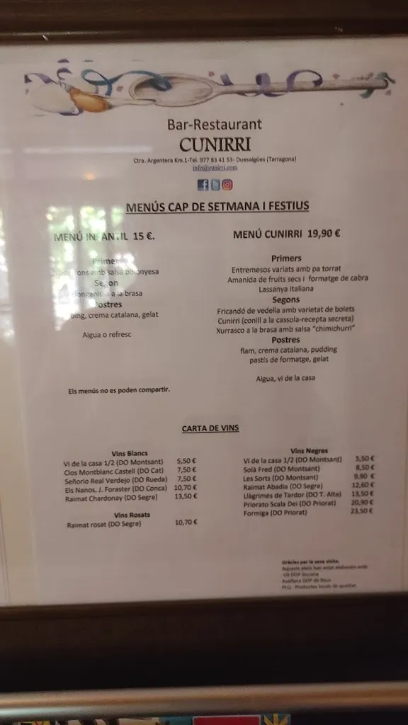 Menu_Restaurant Cunirri_Duesaigües_image_3