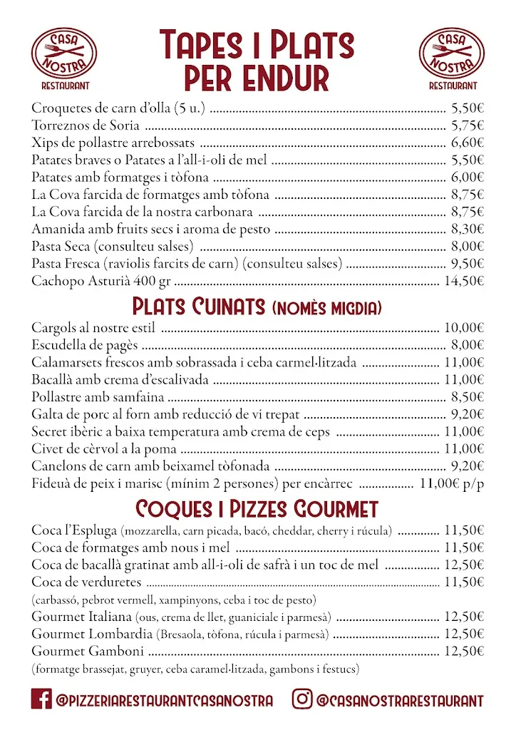 Menu_Casa Nostra Restaurant_Espluga de Francolí_image_4