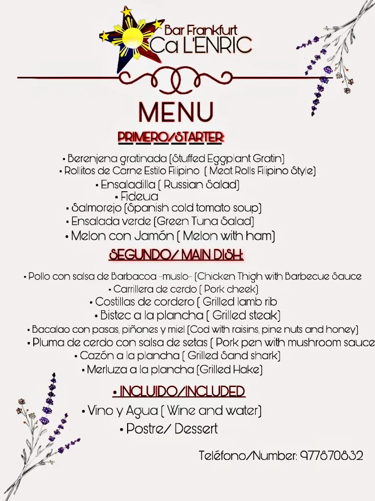 Menu_Bar Frankfurt Ca L'Enric_Espluga de Francolí_image_3