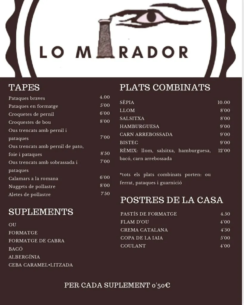 Menu_Bar Cafeteria Lo Mirador_Deltebre_image_4