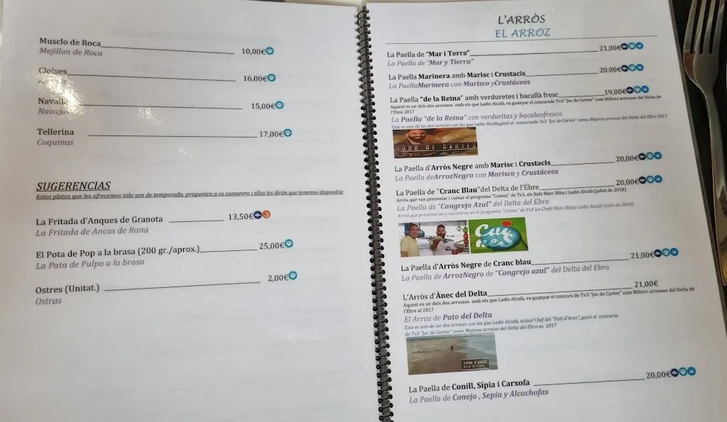 Menu_Restaurant l'Arròs de Ladis Alcalà_Deltebre_image_3