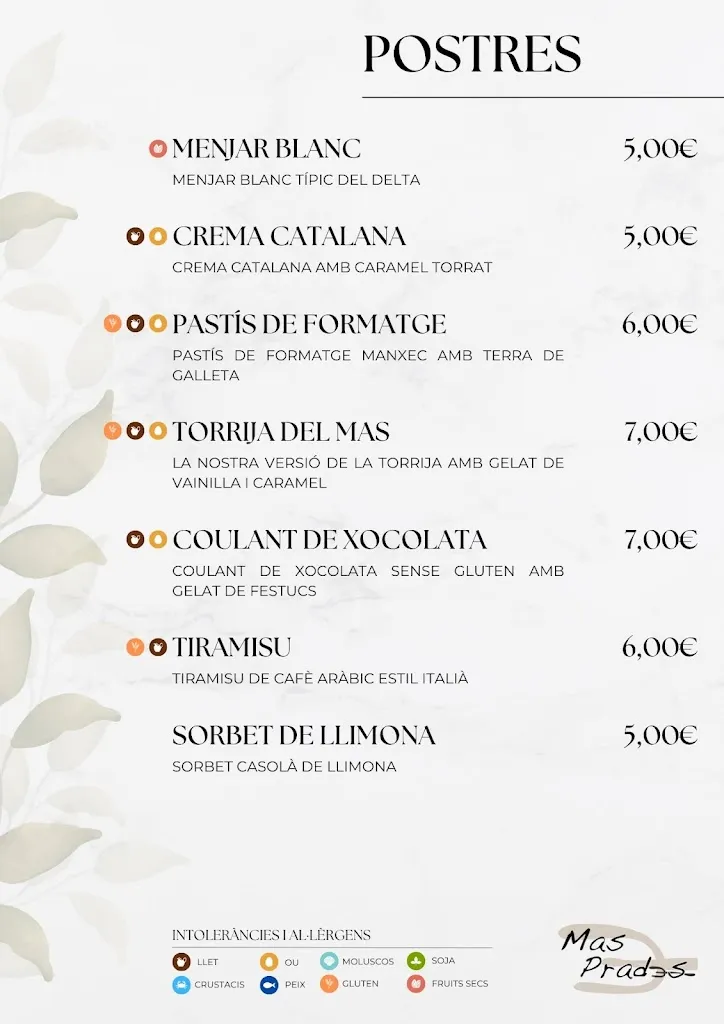 Menu_HOTEL - RESTAURANT MAS PRADES_Deltebre_immagine_3