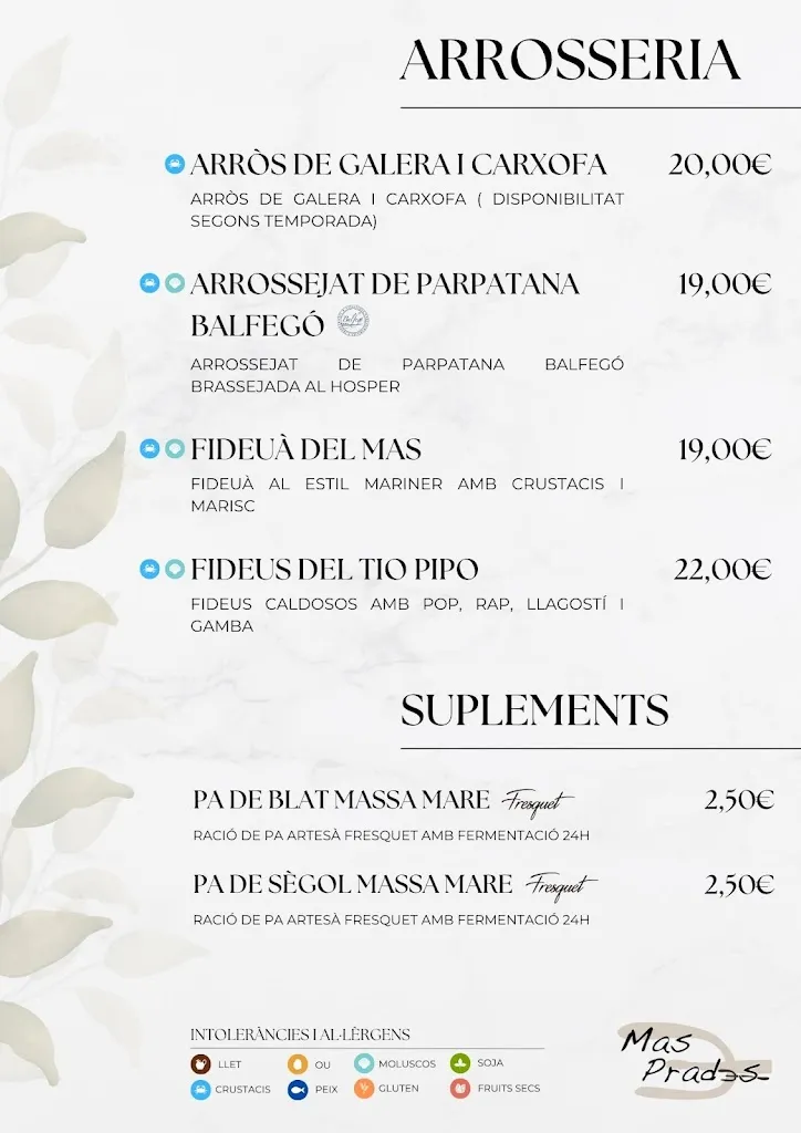 Menu_HOTEL - RESTAURANT MAS PRADES_Deltebre_immagine_4