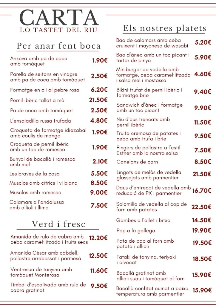 Menu_Lo Tastet del Riu_Deltebre_immagine_1