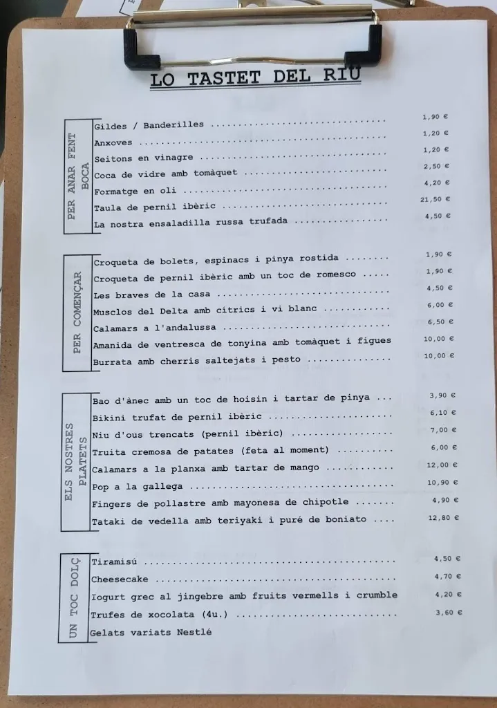 Menu_Lo Tastet del Riu_Deltebre_immagine_2
