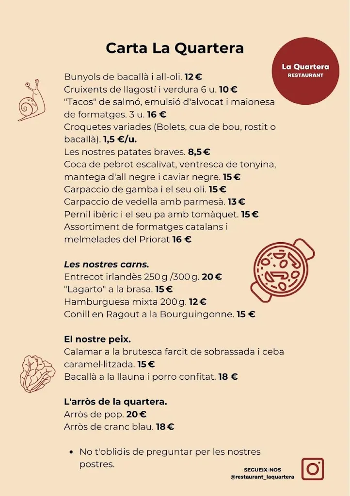 Menu_RESTAURANT LA QUARTERA_Falset_image_1
