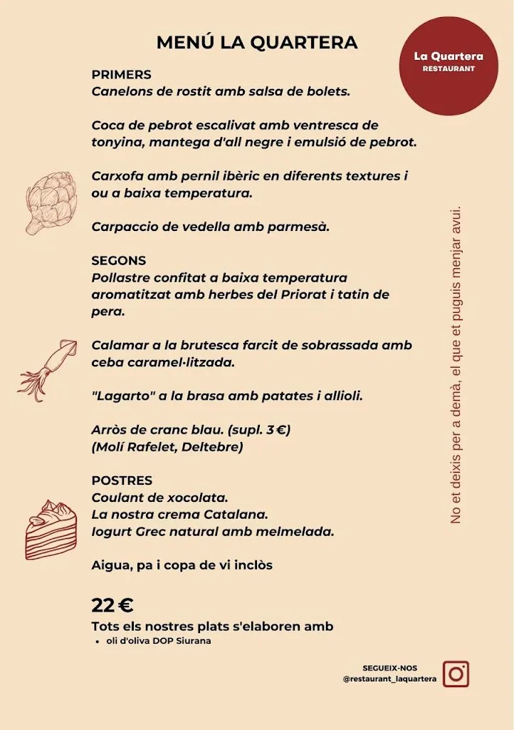 Menu_RESTAURANT LA QUARTERA_Falset_image_2