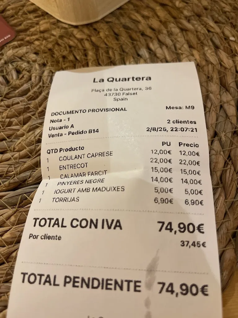 Josep De Barberà i Johera_RESTAURANT LA QUARTERA_Falset_review
