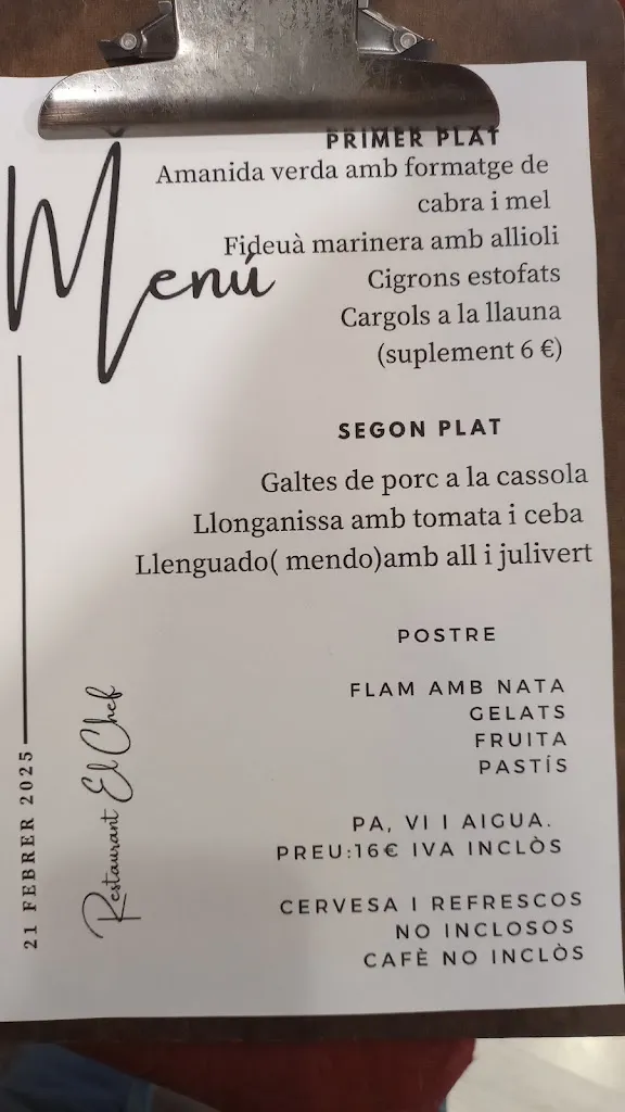 Menu_Restaurant El Chef_Gandesa_immagine_1
