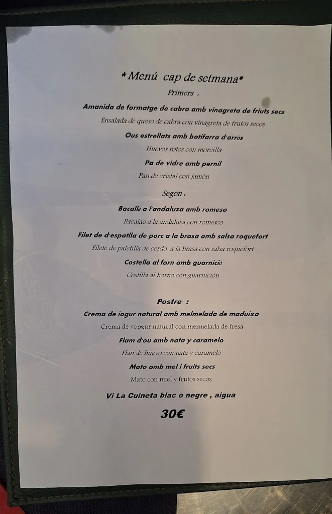 Menu_La Cuineta_Gandesa_image_1