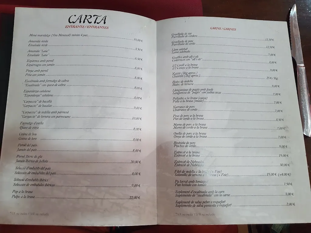 Menu_BRASERIA LAIA_Gandesa_image_1