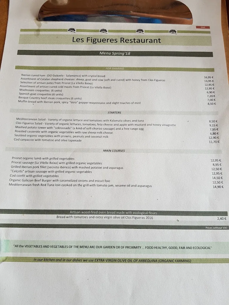 Menu_Celler Clos Figueras & Restaurant Les Figueres_Gratallops_image_1