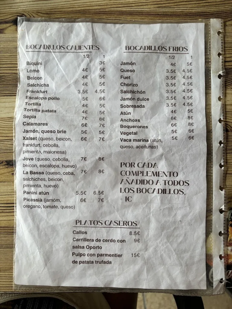 Menu_Cafè LA BASSA._Horta de Sant Joan_immagine_1