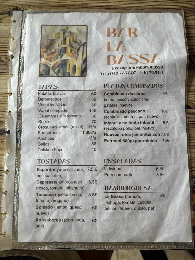 Menu_Cafè LA BASSA._Horta de Sant Joan_immagine_2
