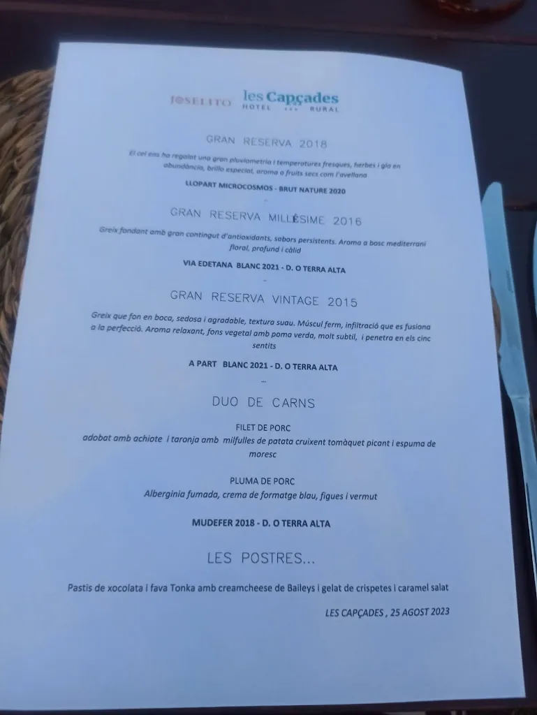 Menu_Les Capçades_Horta de Sant Joan_immagine_2