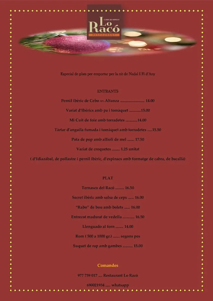Menu_Restaurant Lo Racó_Mas de Barberans_image_2