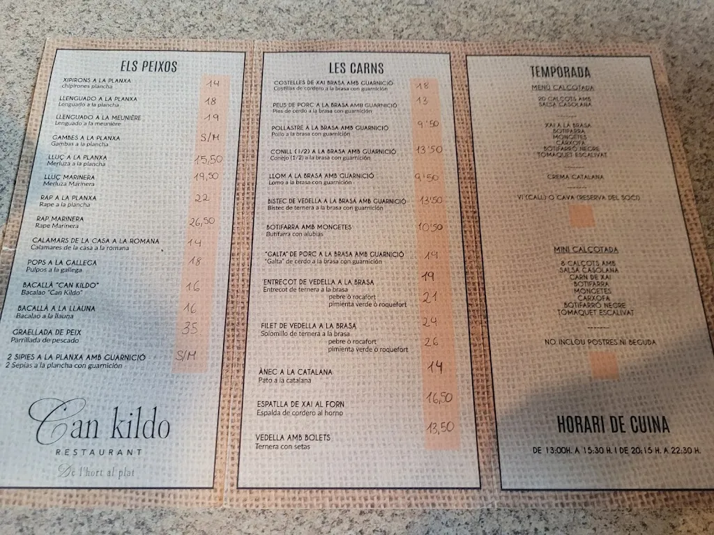 Menu_Can Kildo_Llorenç del Penedès_image_1