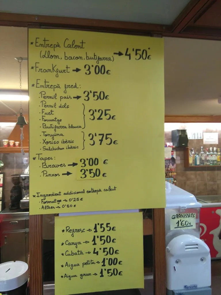 Menu_Bar Restaurant La Cumprativa_Llorenç del Penedès_image_4