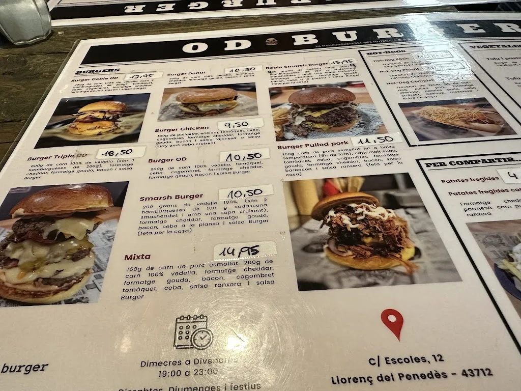 Menu_OD Burger_Llorenç del Penedès_image_3