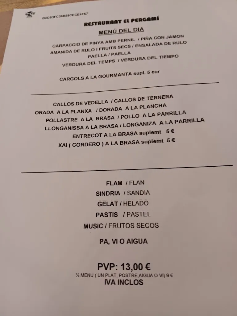 Menu_Restaurant El Pergami_Montblanc_image_3