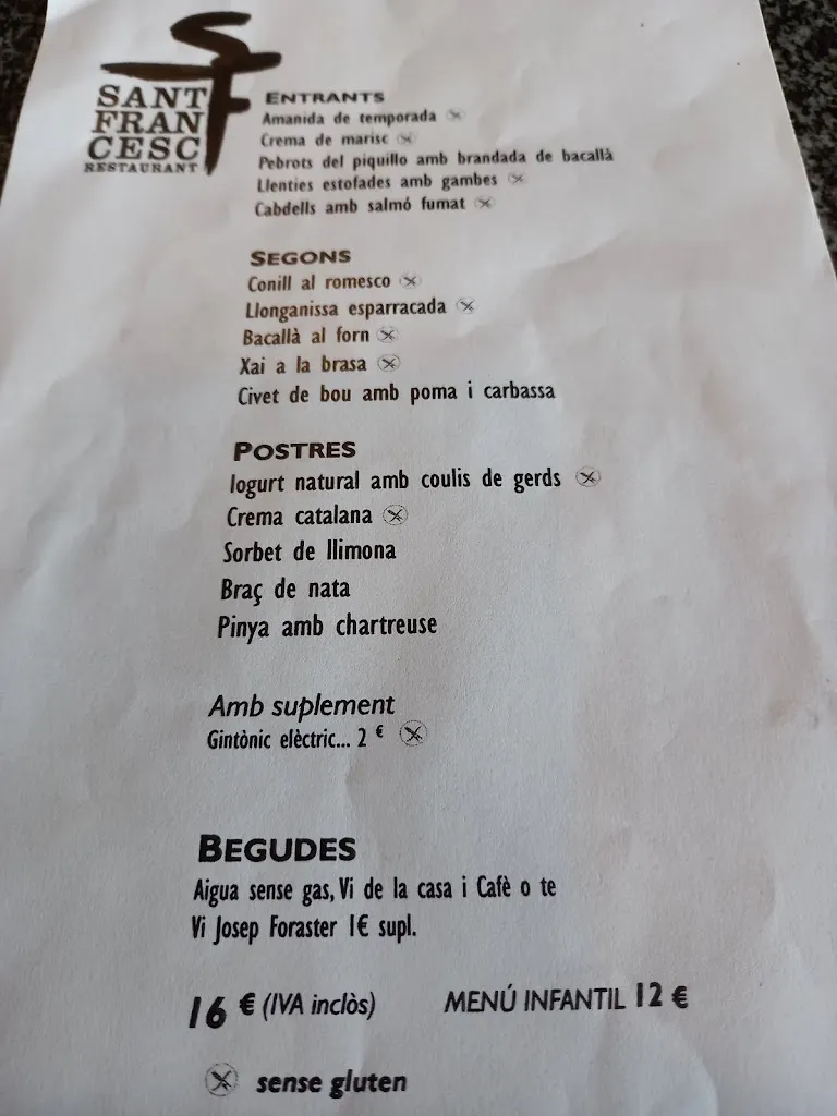 Menu_Sant Francesc Restaurant_Montblanc_image_2