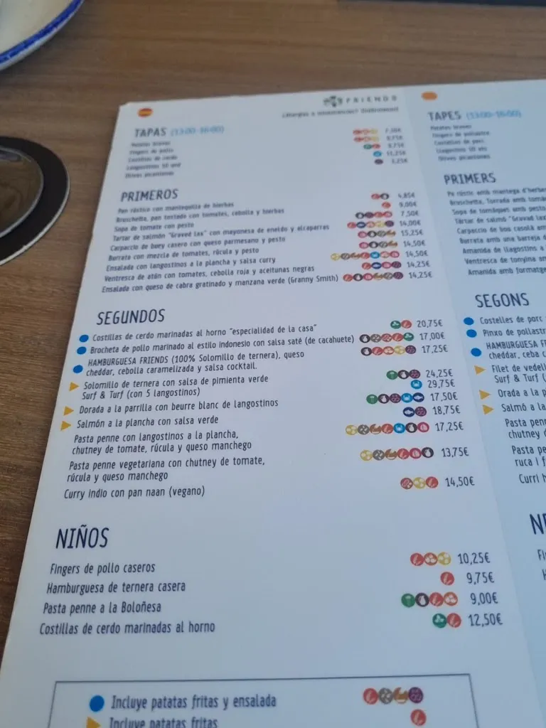 Menu_Restaurante Friends_Mont-roig del Camp_immagine_2