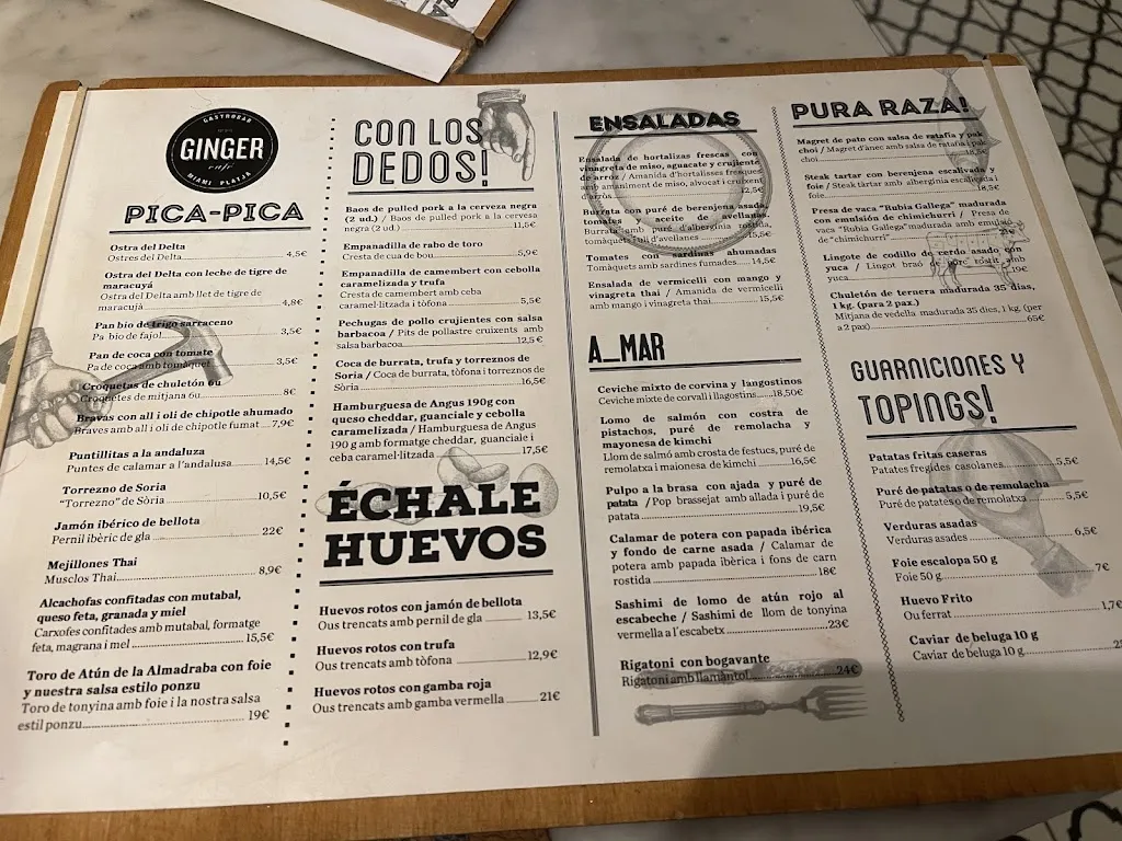 Menu_GINGER café_Mont-roig del Camp_immagine_2