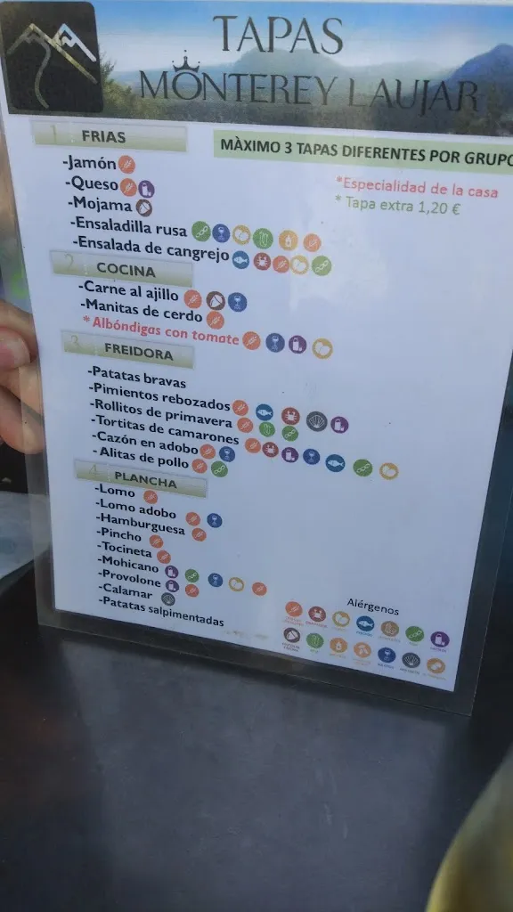 Menu_Bar MonteRey de Laujar_Laujar de Andarax_immagine_4