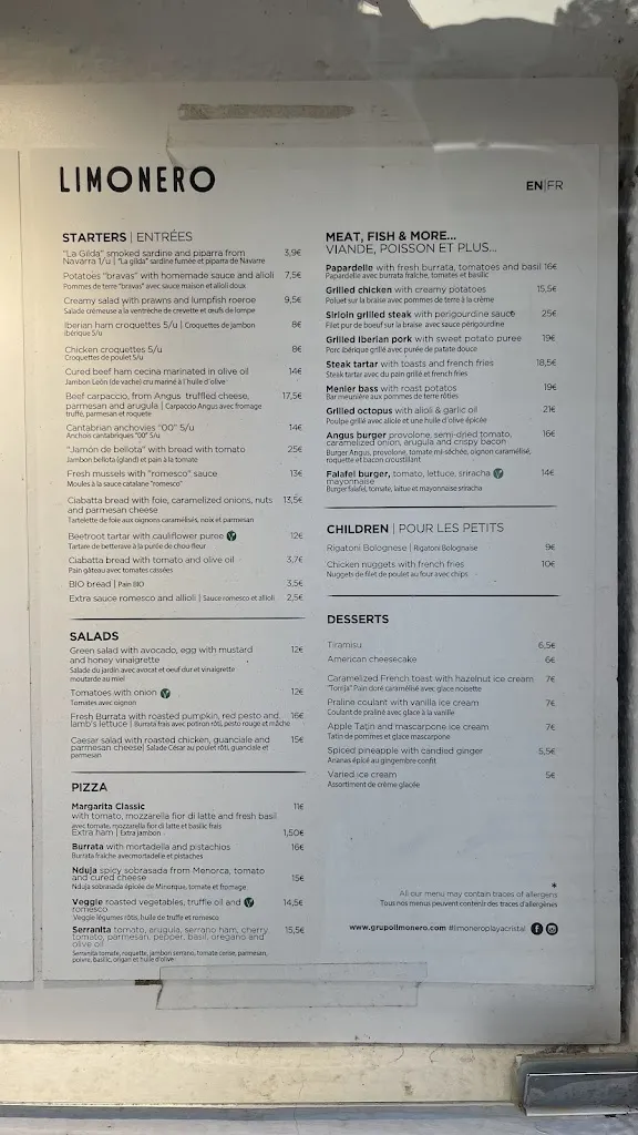 Menu_Restaurant Limonero_Mont-roig del Camp_image_1