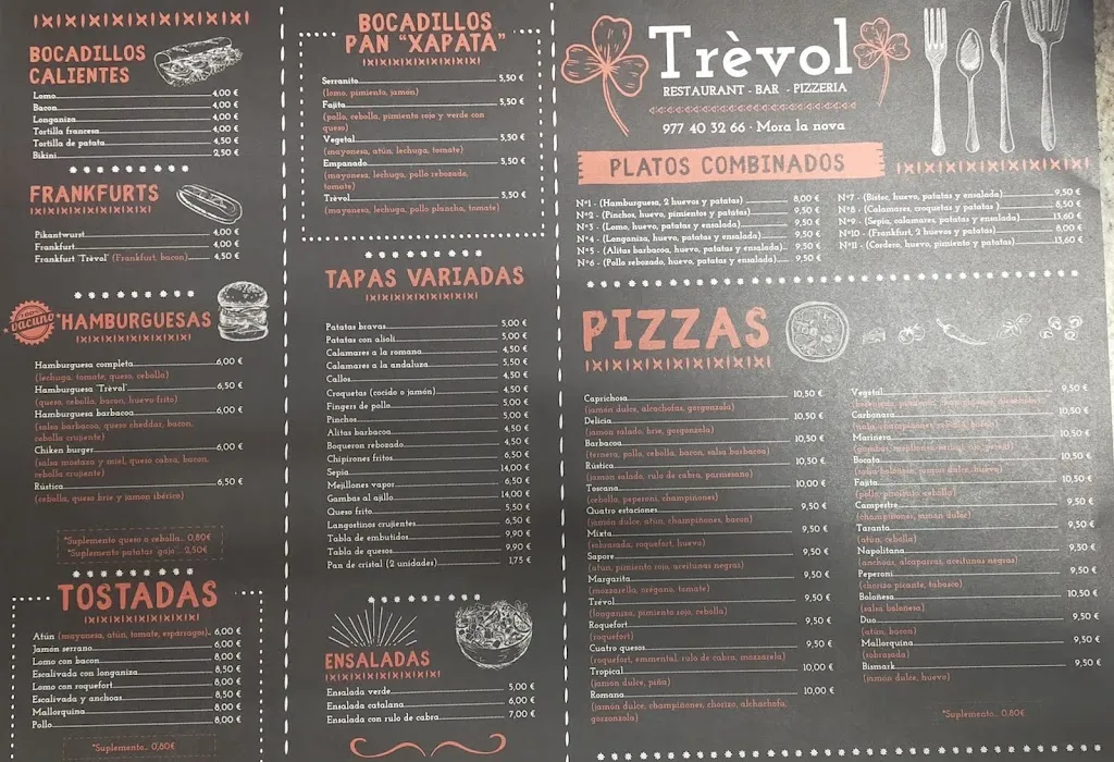 Menu_Bar Restaurant Trevol_Móra la Nova_image_1