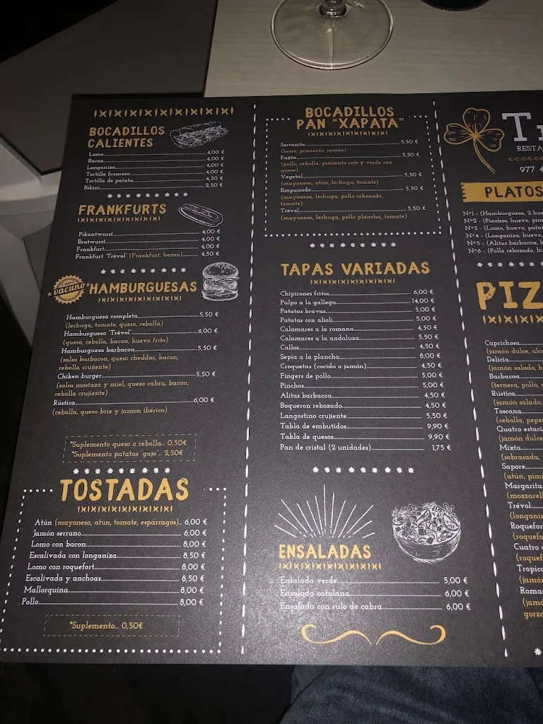 Menu_Bar Restaurant Trevol_Móra la Nova_image_2