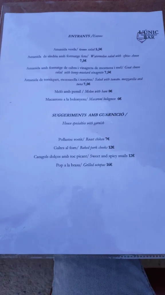 Menu_Bar L'únic_Morera de Montsant_image_4